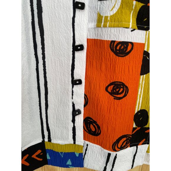 Ali Miles tunic top artsy colorful casual art to wear summer funky fest womer Mp - Picture 5 of 6